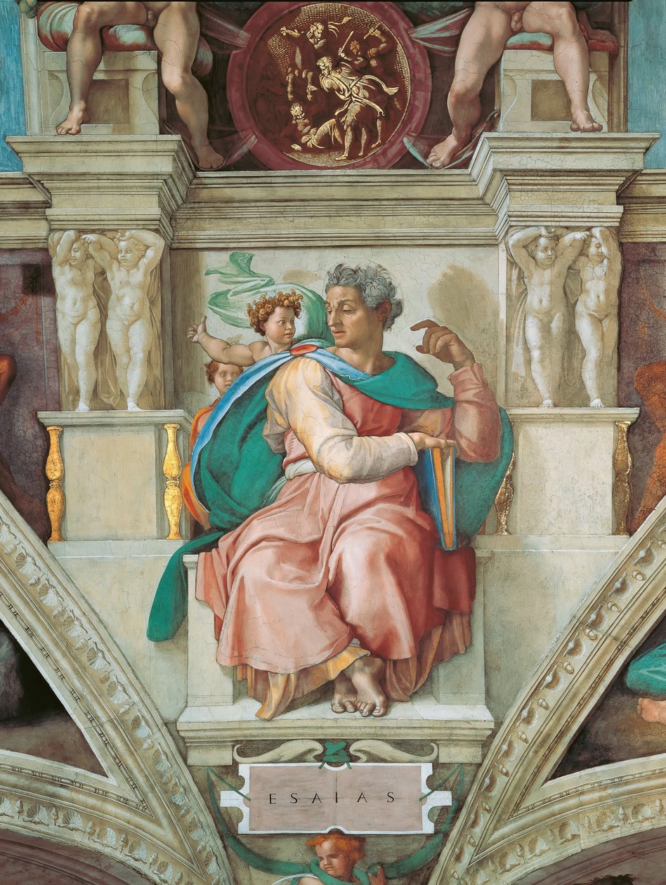 Prorocy i Sybille: sufit Kaplicy Sykstyńskiej Izajasza w Watykanie, 1508-1512. autorstwa Michelangelo Buonarroti