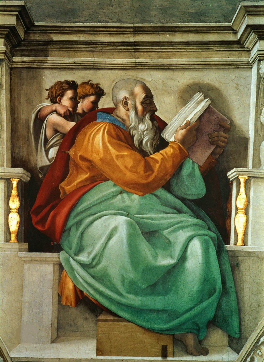 Prorocy i Sybille: sufit Kaplicy Sykstyńskiej Zachariasza w Watykanie, 1508-1512. autorstwa Michelangelo Buonarroti