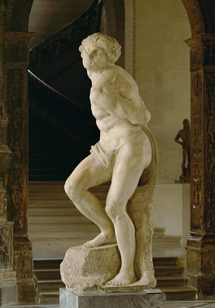 Zbuntowany niewolnik, na grób papieża Juliusza II ... autorstwa Michelangelo Buonarroti