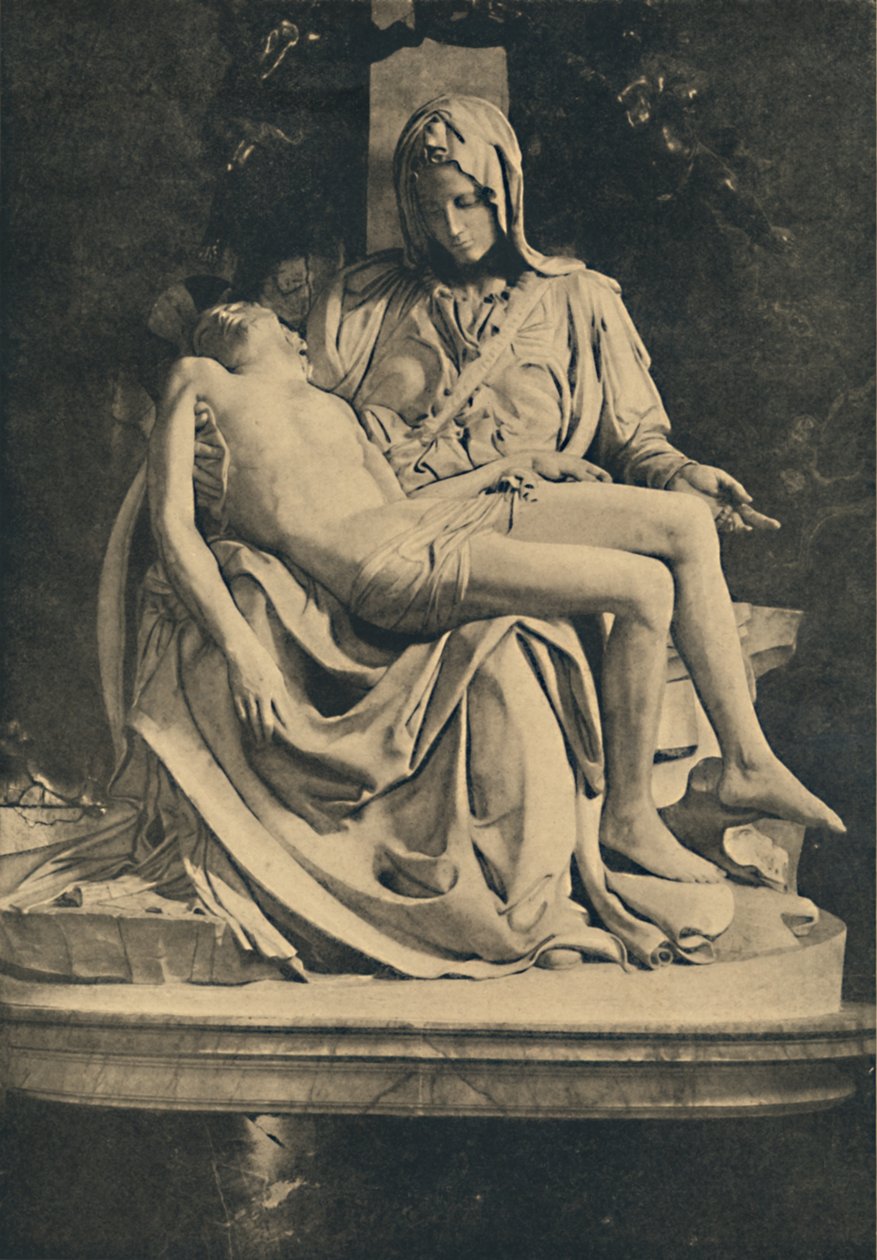 Roma - Bazylika św. Piotra. Pieta Michała Anioła, 1910 autorstwa Michelangelo Buonarroti