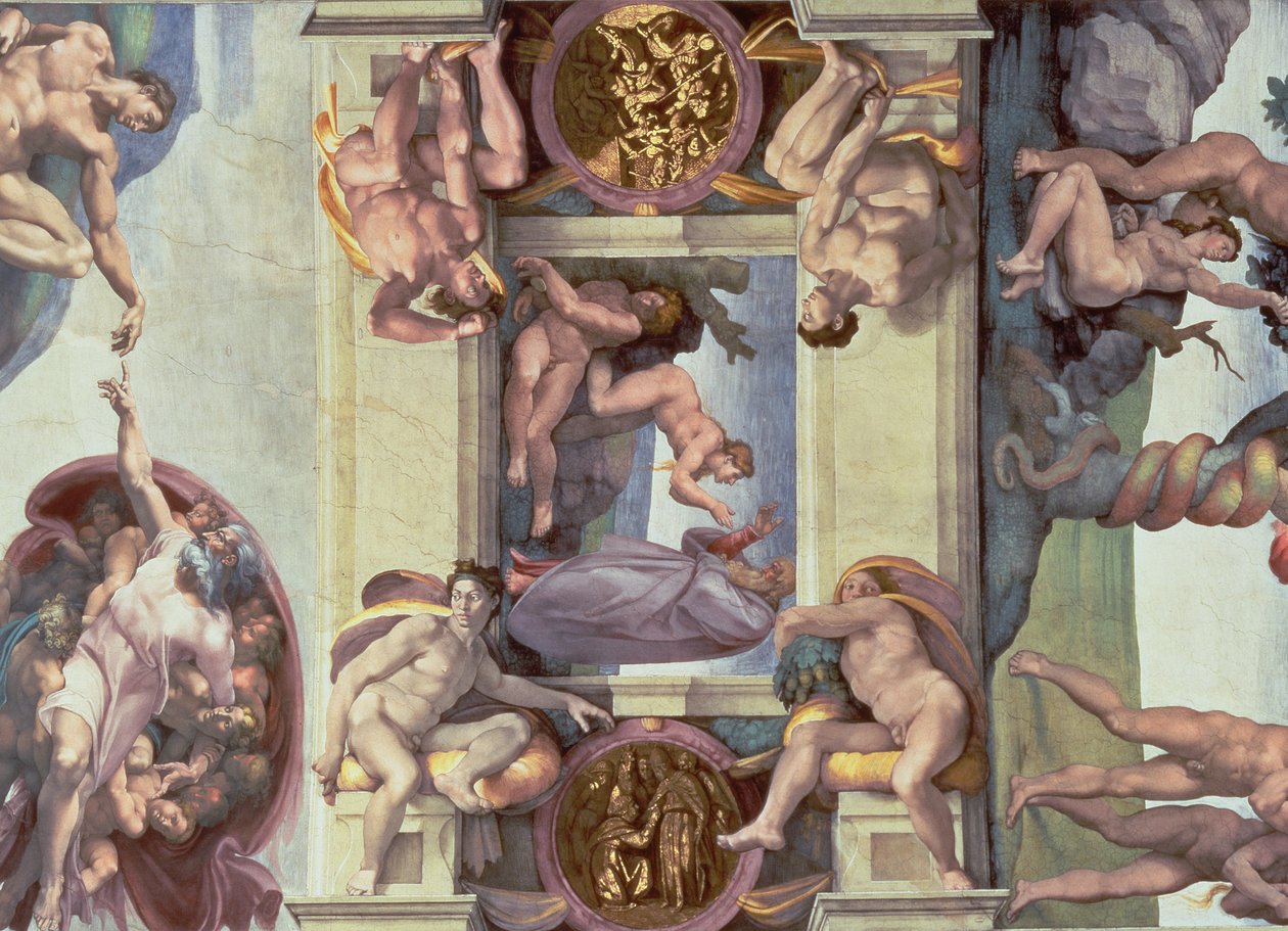Sufit Kaplicy Sykstyńskiej (1508-12): Stworzenie Ewy autorstwa Michelangelo Buonarroti
