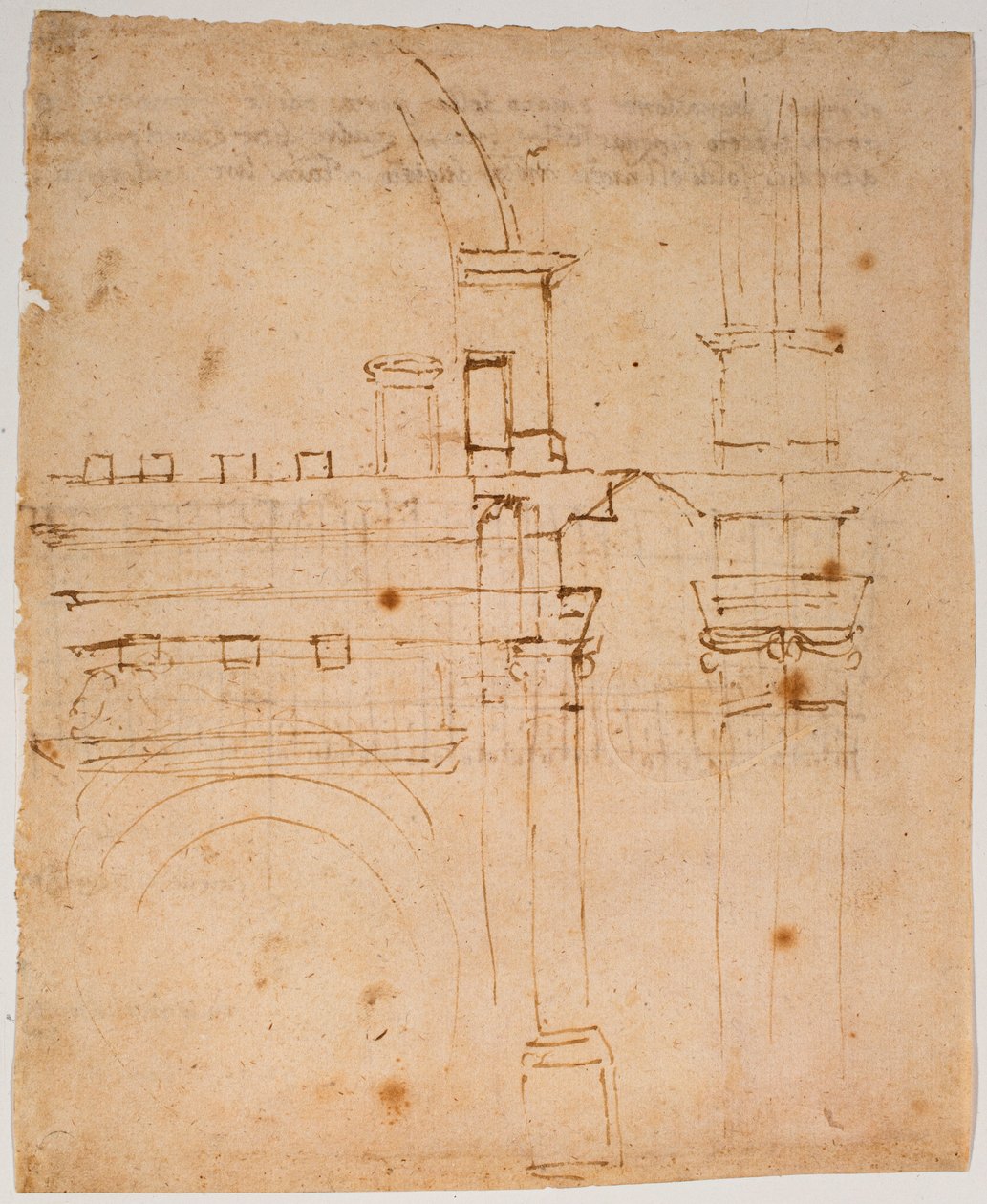 Szkice kopuły Santa Maria del Fiore autorstwa Michelangelo Buonarroti