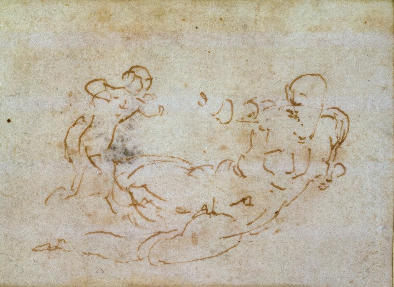 Studium Wenus i Kupidyna autorstwa Michelangelo Buonarroti
