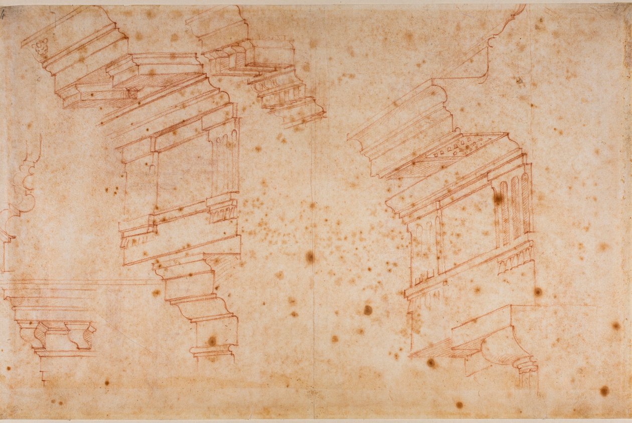 Badania zabytków rzymskich autorstwa Michelangelo Buonarroti