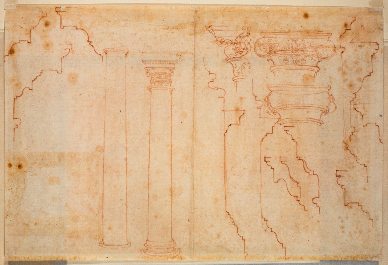 Badania zabytków rzymskich autorstwa Michelangelo Buonarroti
