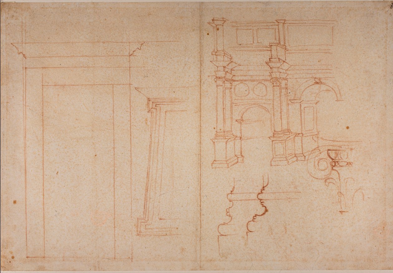 Badania zabytków rzymskich autorstwa Michelangelo Buonarroti