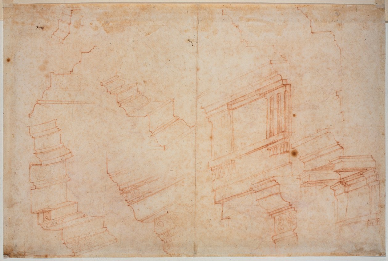 Badania zabytków rzymskich autorstwa Michelangelo Buonarroti