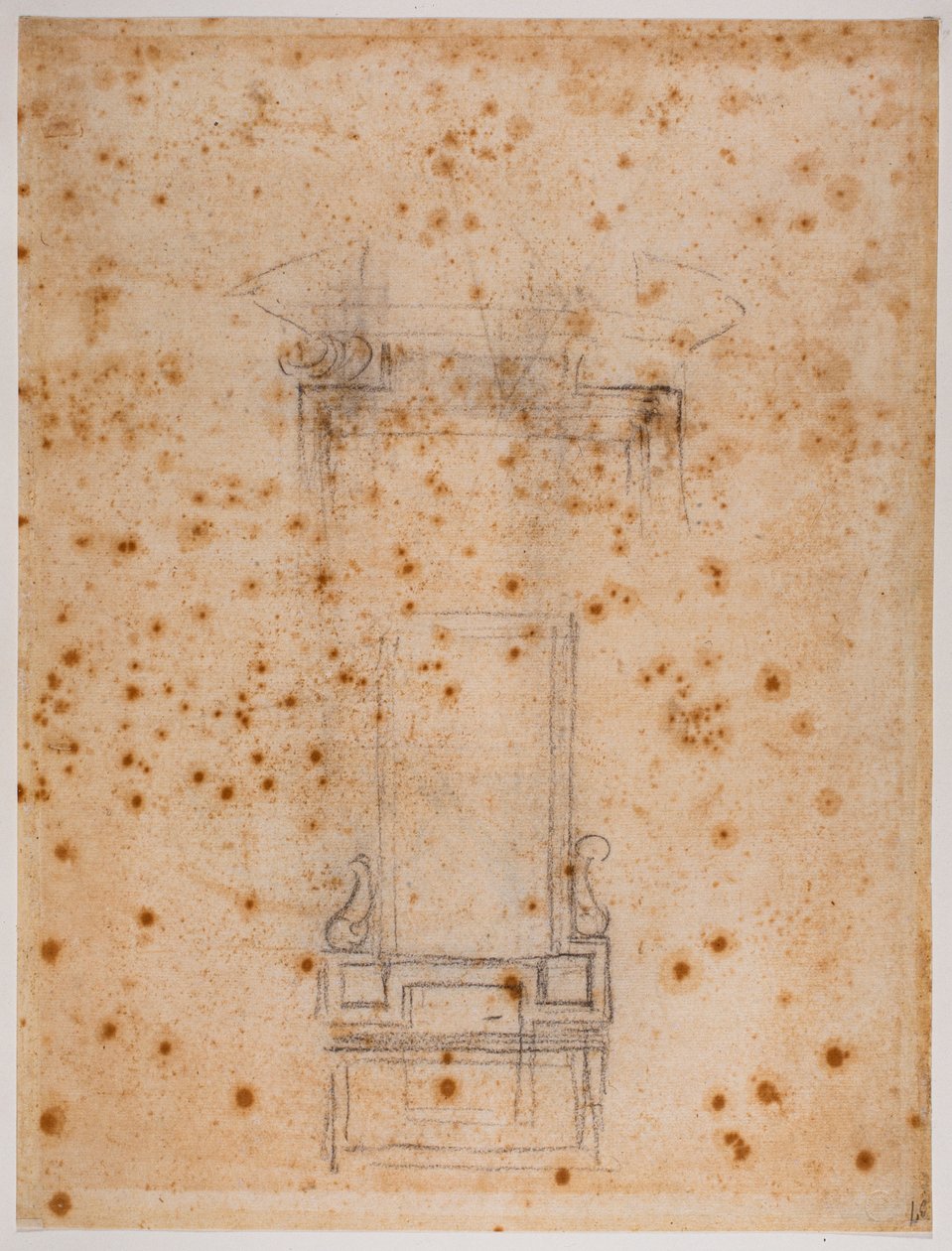 Badania nad oknem i drzwiami do wnęki Laurentian autorstwa Michelangelo Buonarroti