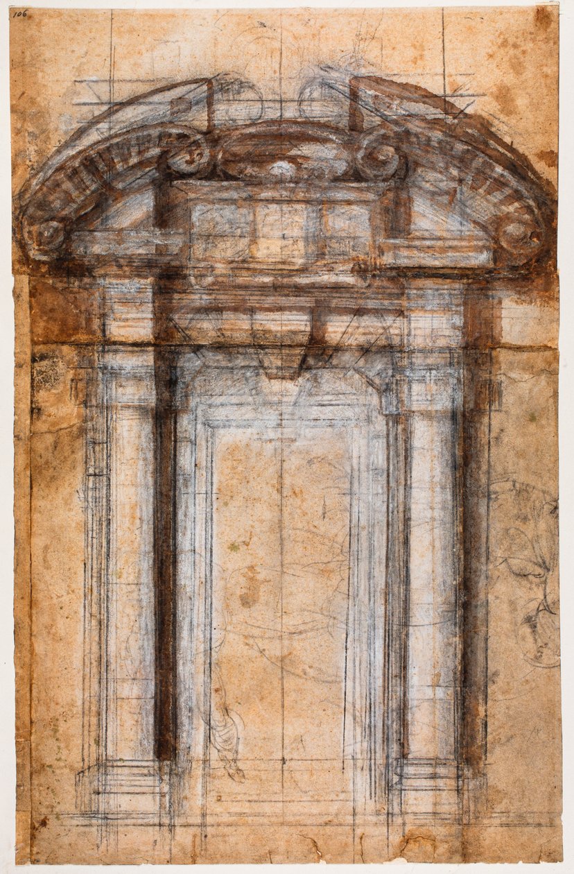 Studium dla Porta Pia autorstwa Michelangelo Buonarroti