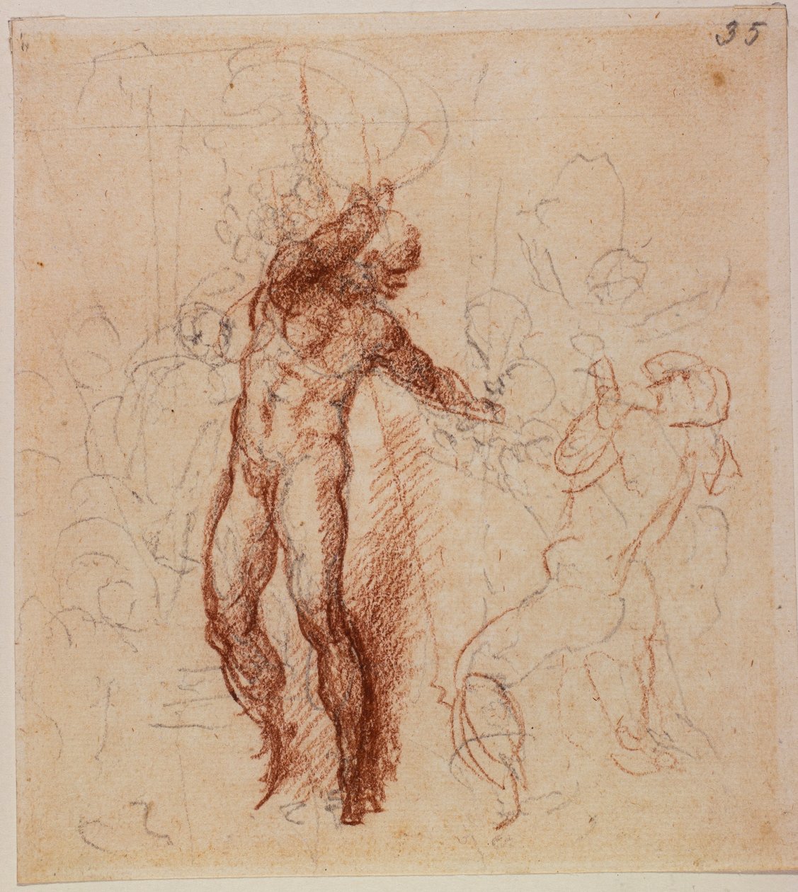 Studium dla Chrystusa w stanie zawieszenia autorstwa Michelangelo Buonarroti
