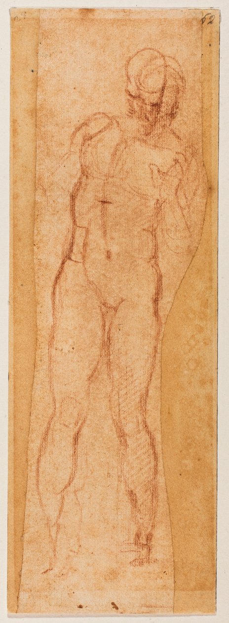 Studium męskiej sylwetki autorstwa Michelangelo Buonarroti