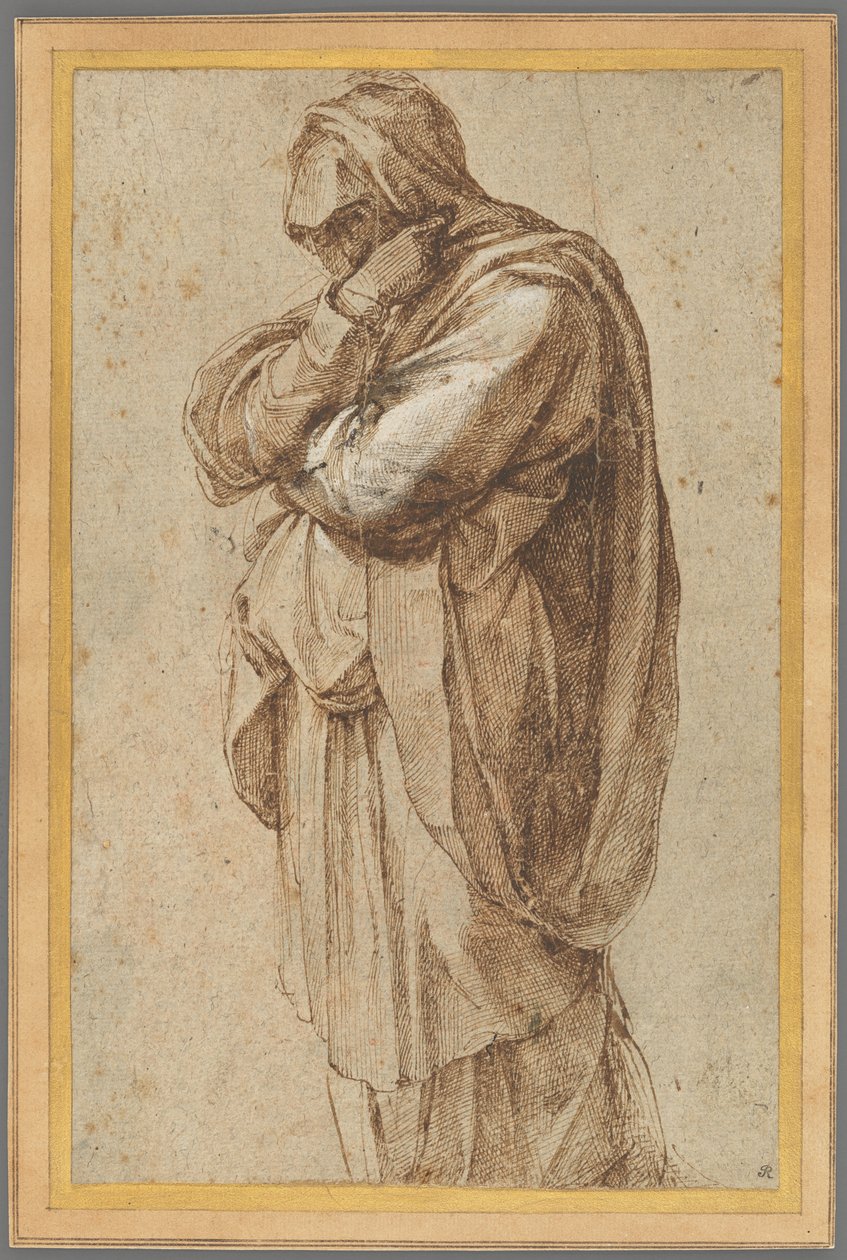 Studium kobiety w żałobie autorstwa Michelangelo Buonarroti