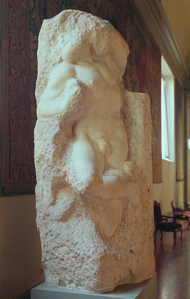 Niewolnik przebudzenia, 1519-20 autorstwa Michelangelo Buonarroti