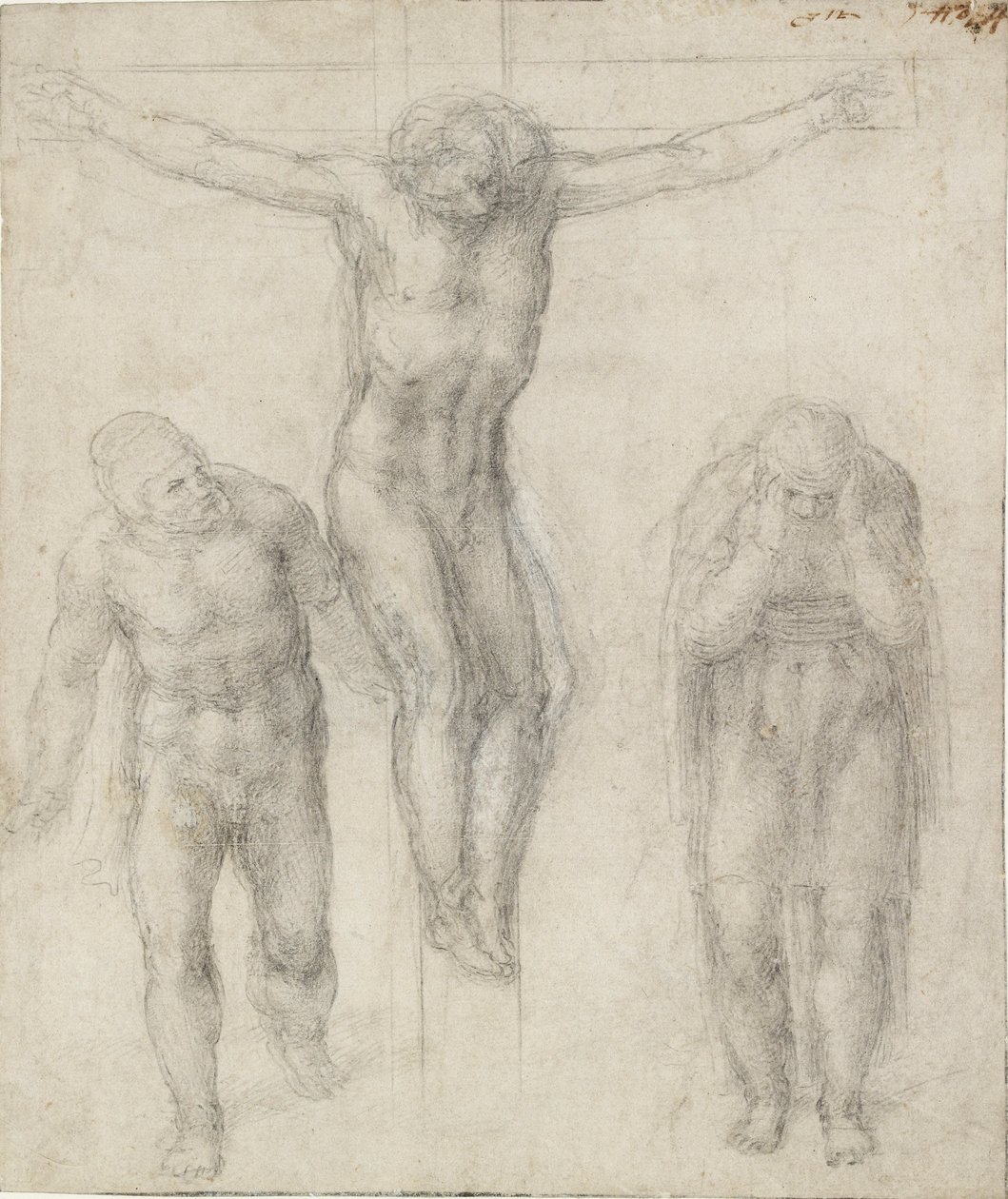 Ukrzyżowanie, XVI wiek autorstwa Michelangelo Buonarroti
