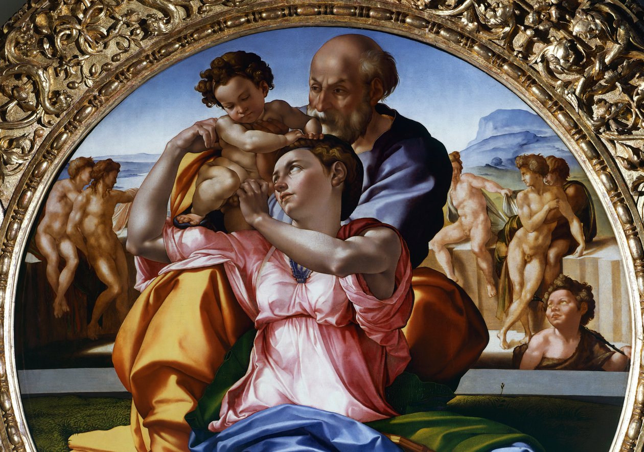 Święta Rodzina czyli Tondo Doni autorstwa Michelangelo Buonarroti