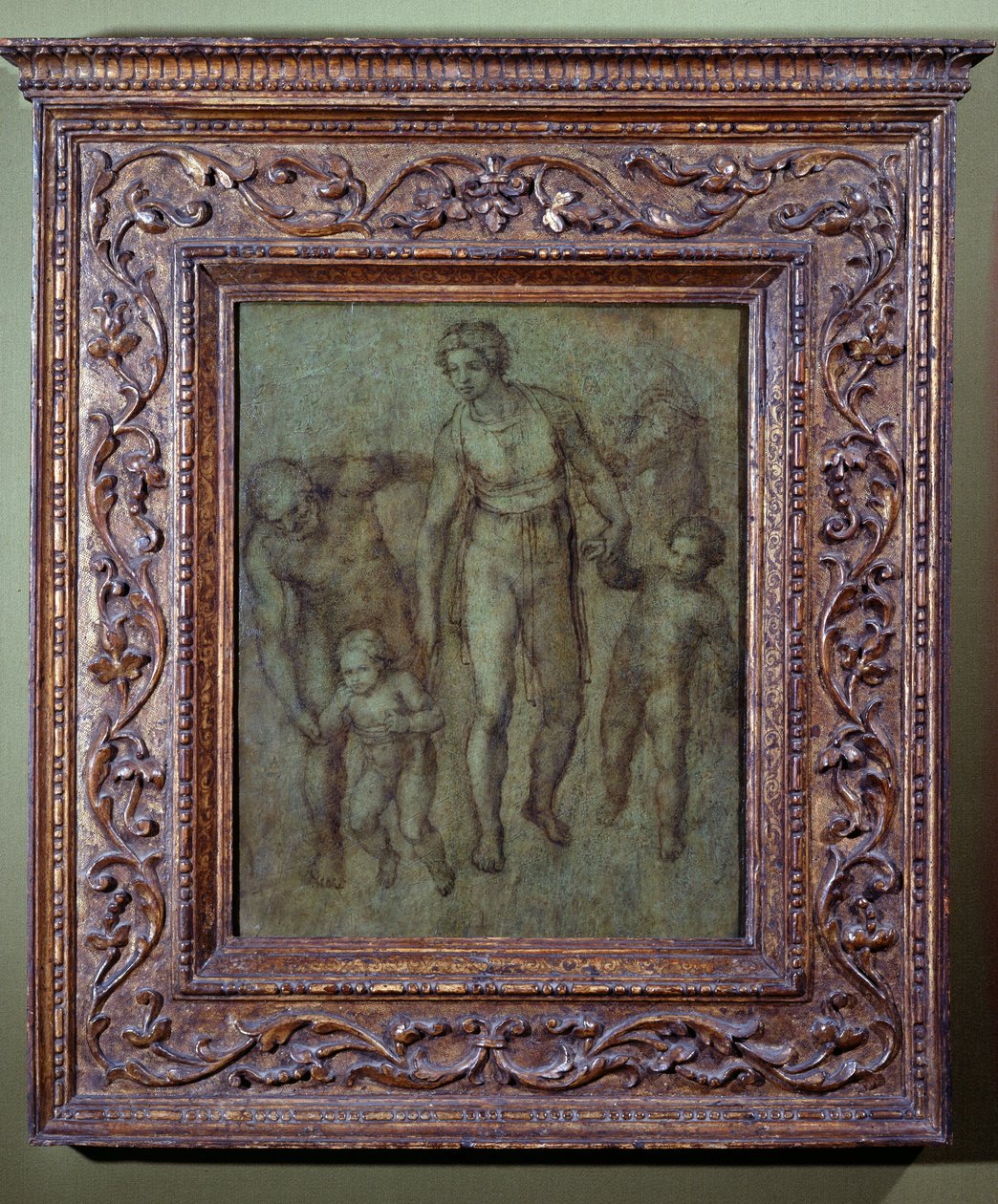 Święta Rodzina ze św. Janem Chrzcicielem, ok. 1540 autorstwa Michelangelo Buonarroti