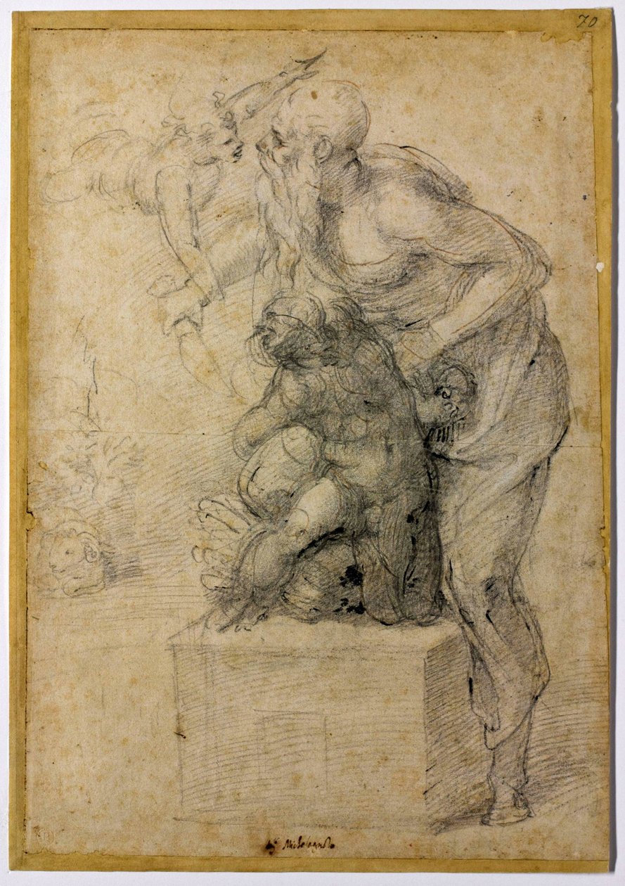 Ofiara Izaaka, ok.1535 autorstwa Michelangelo Buonarroti