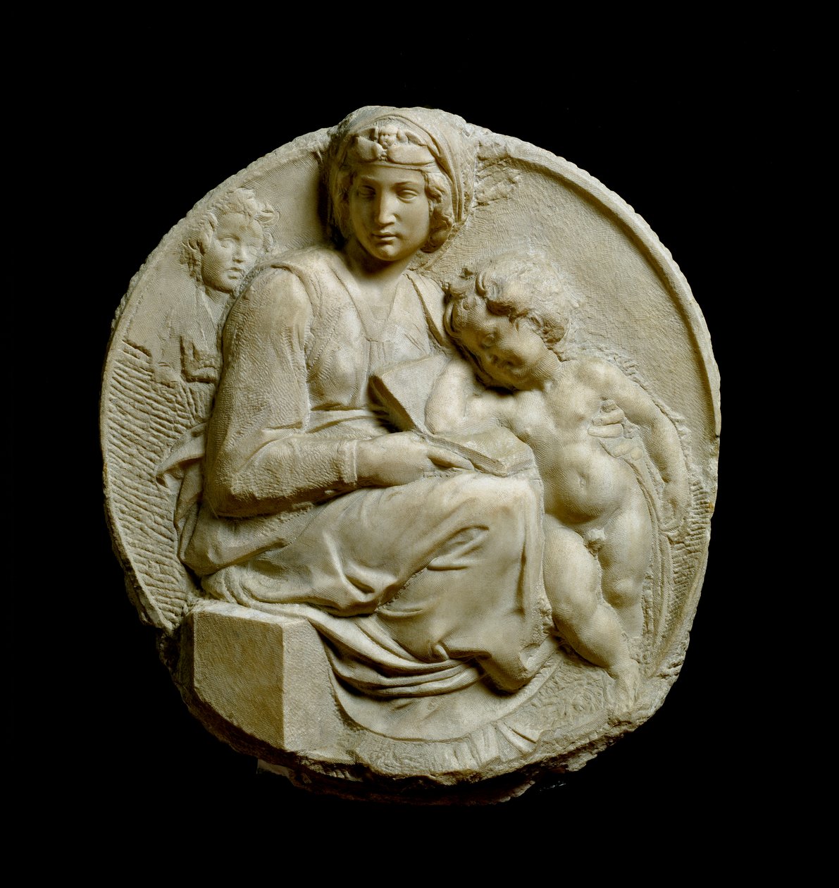 Madonna Pitti lub Tondo Pitti. Pończochy z wytłaczanego marmuru autorstwa Michelangelo Buonarroti autorstwa Michelangelo Buonarroti
