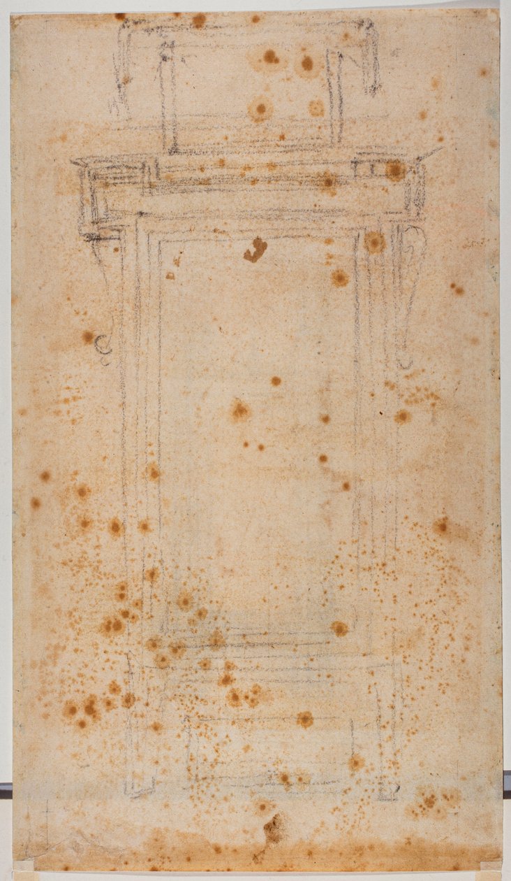Projekt okna i badania dla kurtyny Laurentian autorstwa Michelangelo Buonarroti