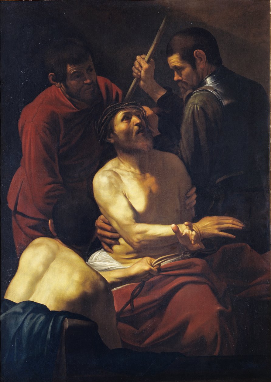 Chrystus ukoronowany cierniem, c. 1605. autorstwa Michelangelo Caravaggio