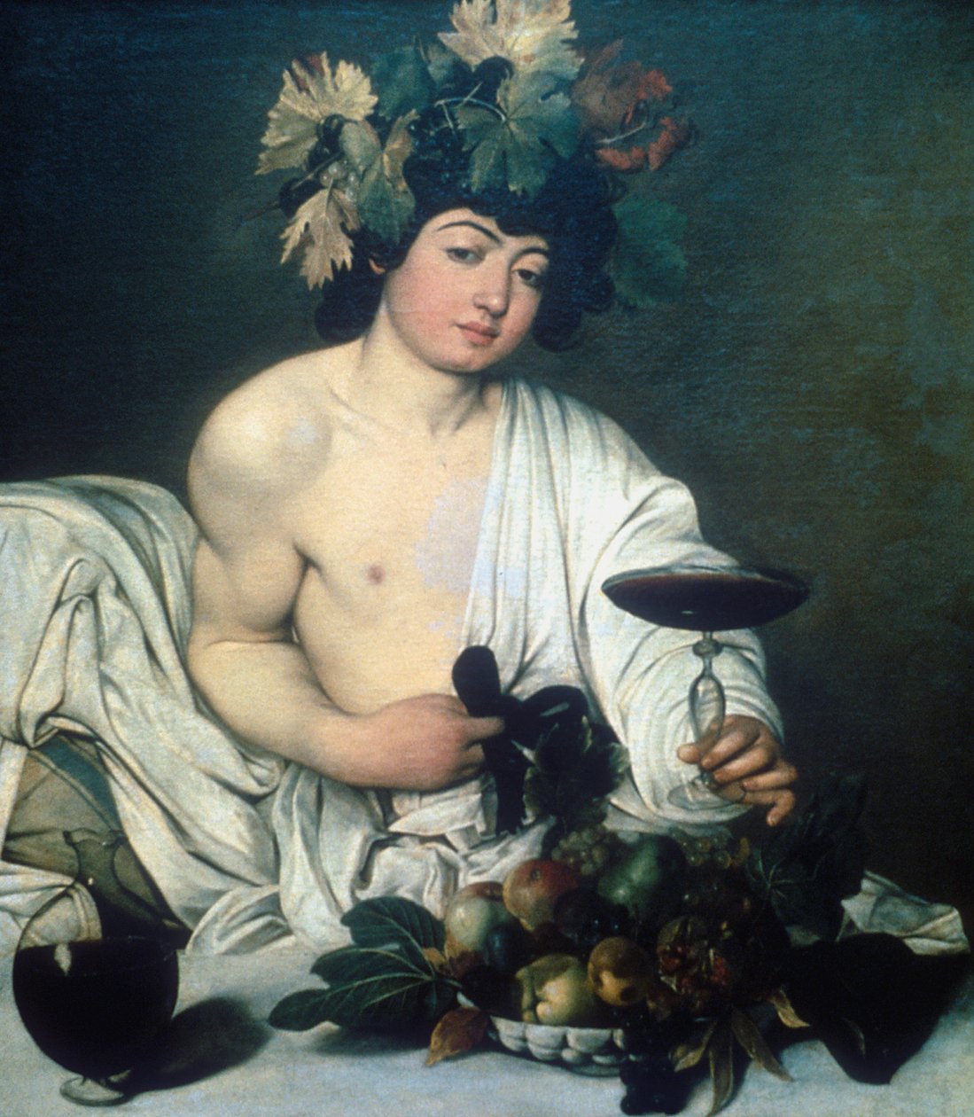 Bachus, c1597 autorstwa Michelangelo Merisi Caravaggio