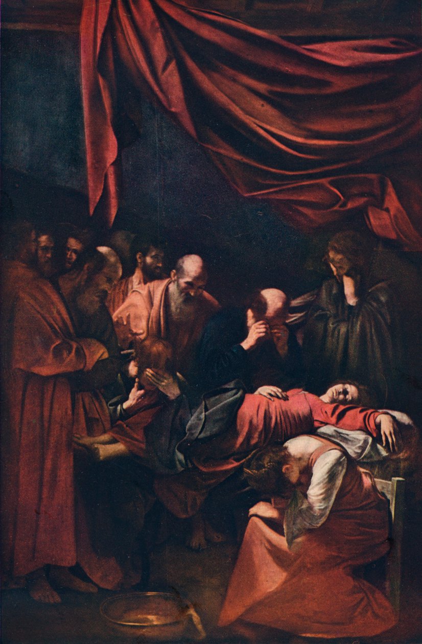Śmierć Dziewicy, c1606 autorstwa Michelangelo Merisi Caravaggio