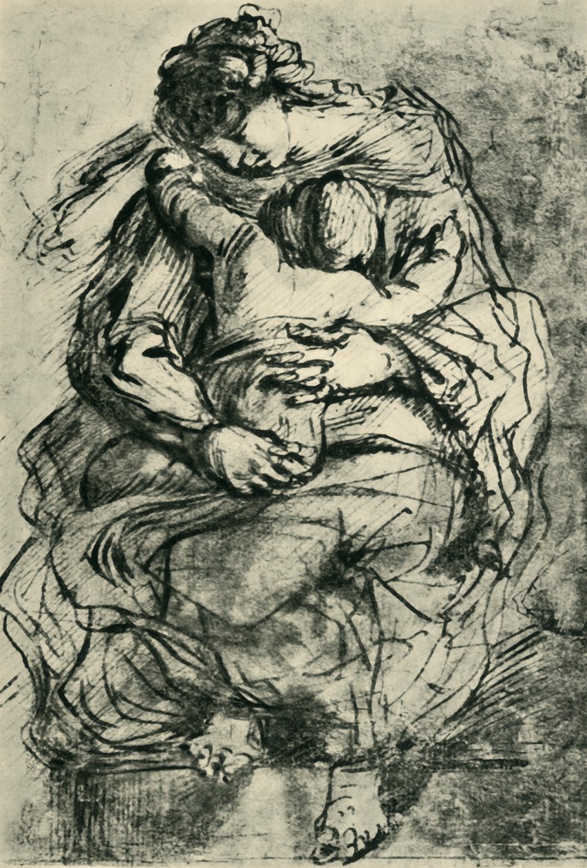 Madonna z Dzieciątkiem, koniec XVI-początek XVII wieku, 1943. autorstwa Michelangelo Merisi Caravaggio