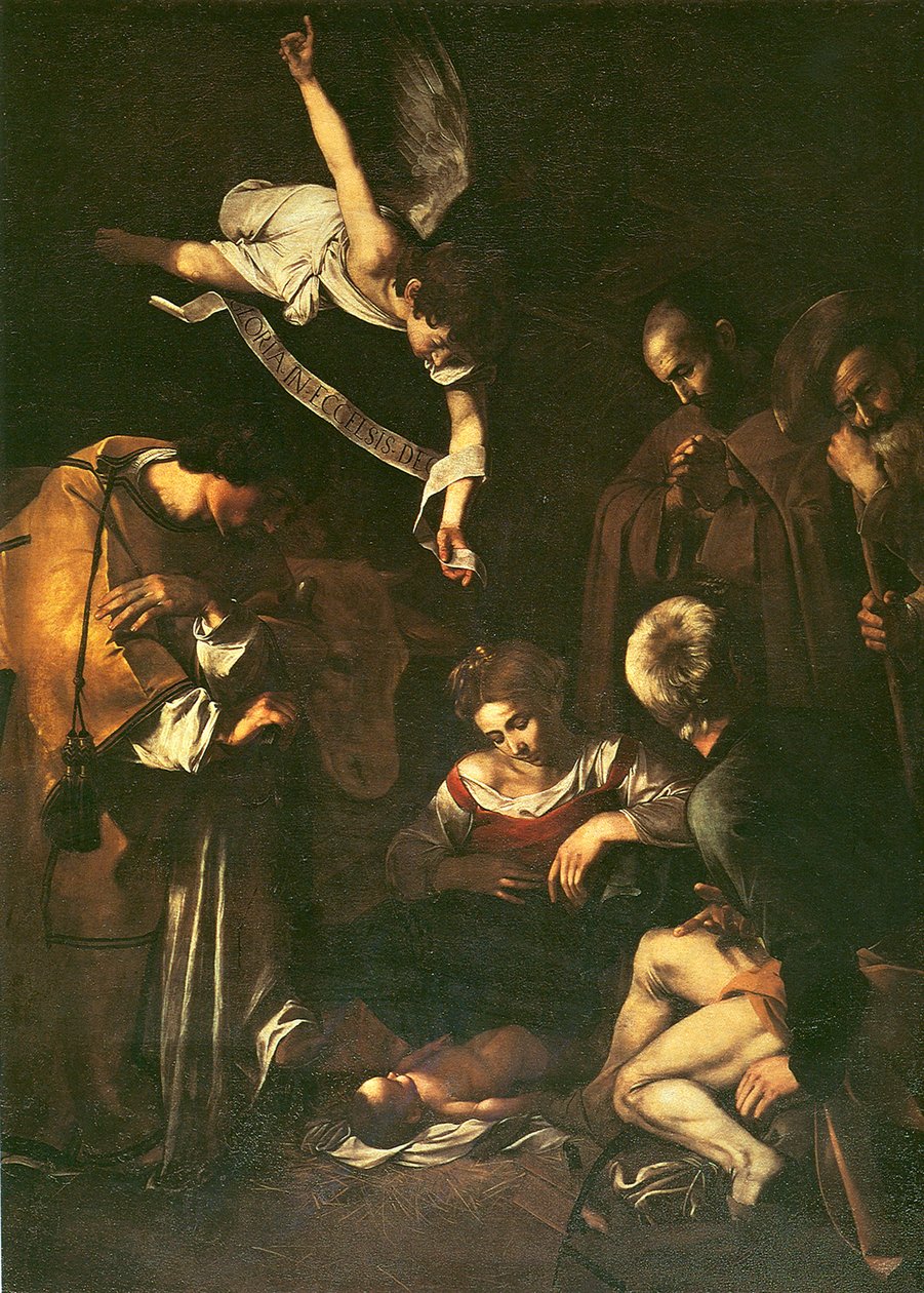 Narodzenia św. Franciszka i św. Wawrzyńca, 1609 autorstwa Michelangelo Merisi Caravaggio
