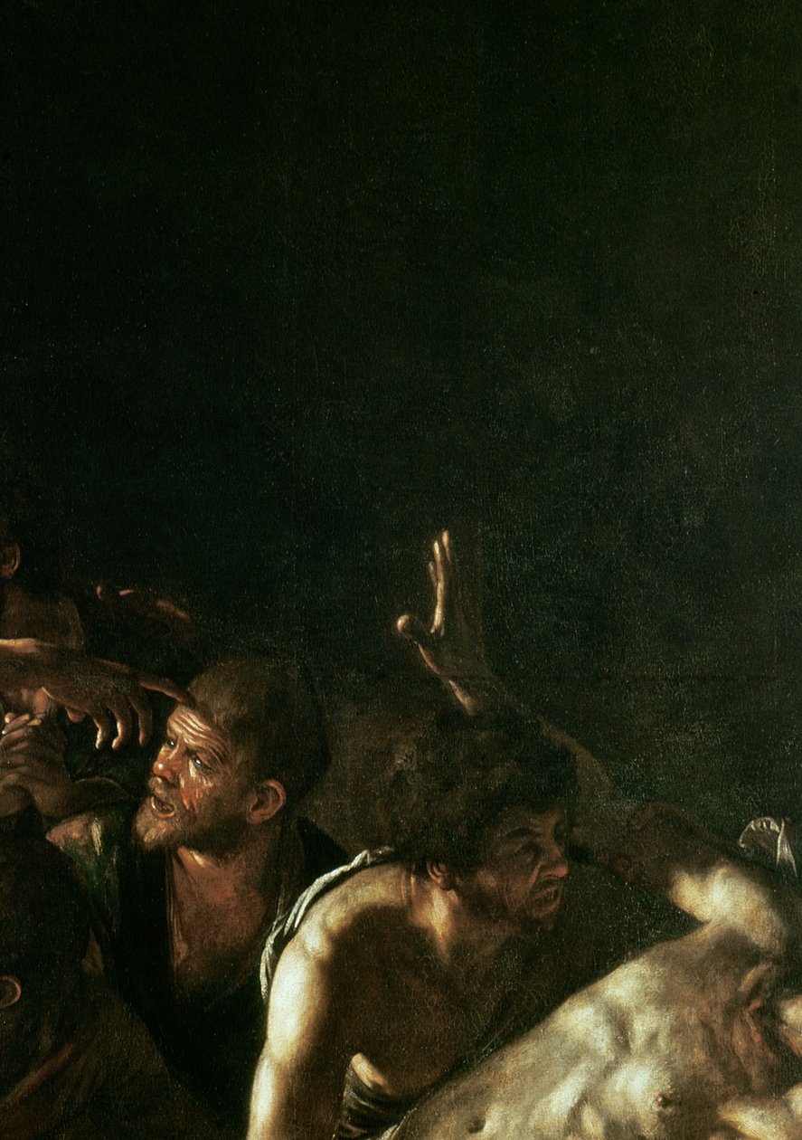 د لعزر قیامت (د 238777 تفصیل) پولی autorstwa Michelangelo Merisi Caravaggio