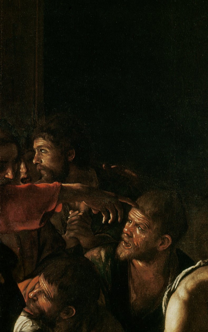 Zmartwychwstanie Łazarza (szczegóły 238777) autorstwa Michelangelo Merisi Caravaggio