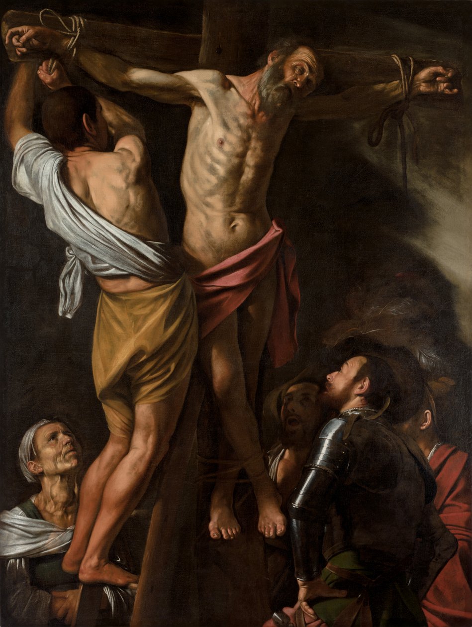 Ukrzyżowanie św. Andrzeja, 1606-7. autorstwa Michelangelo Merisi Caravaggio