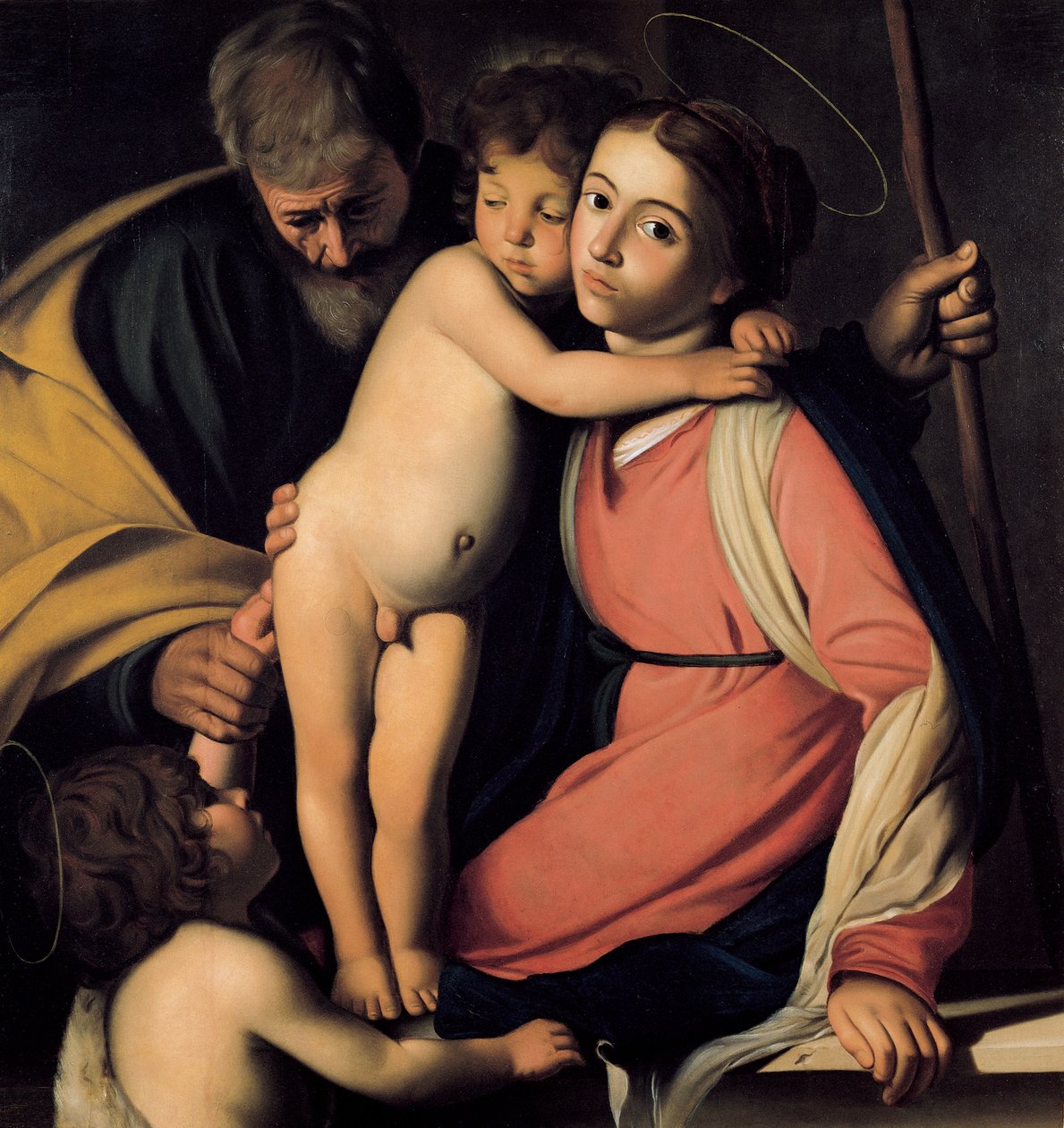 Święta Rodzina z Janem Chrzcicielem jako chłopiec, początek XVII wieku. autorstwa Michelangelo Merisi Caravaggio