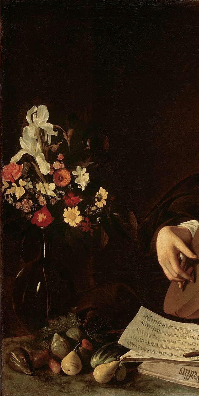 Lutniarz, c.1595 (szczegóły 2639693) autorstwa Michelangelo Merisi Caravaggio