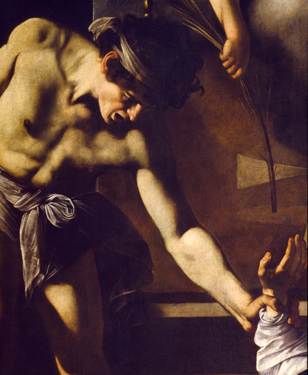 Męczeństwo św. Mateusza, detal, 1599-1600 autorstwa Michelangelo Merisi Caravaggio