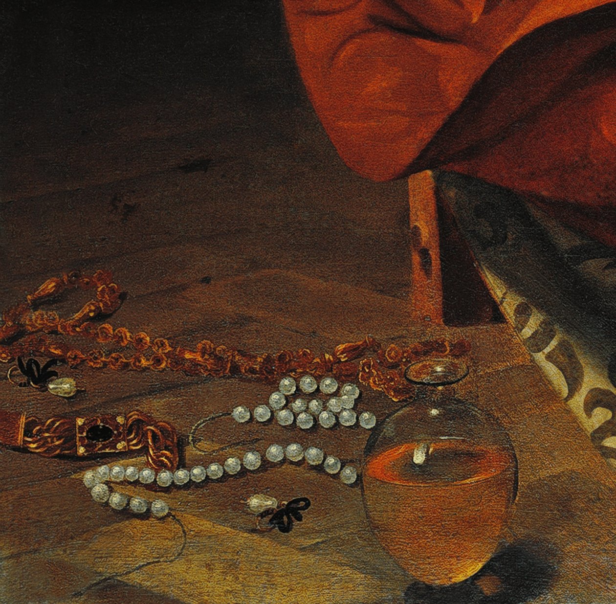 Szczegół pokutującej Magdaleny autorstwa Michelangelo Merisi da Caravaggio