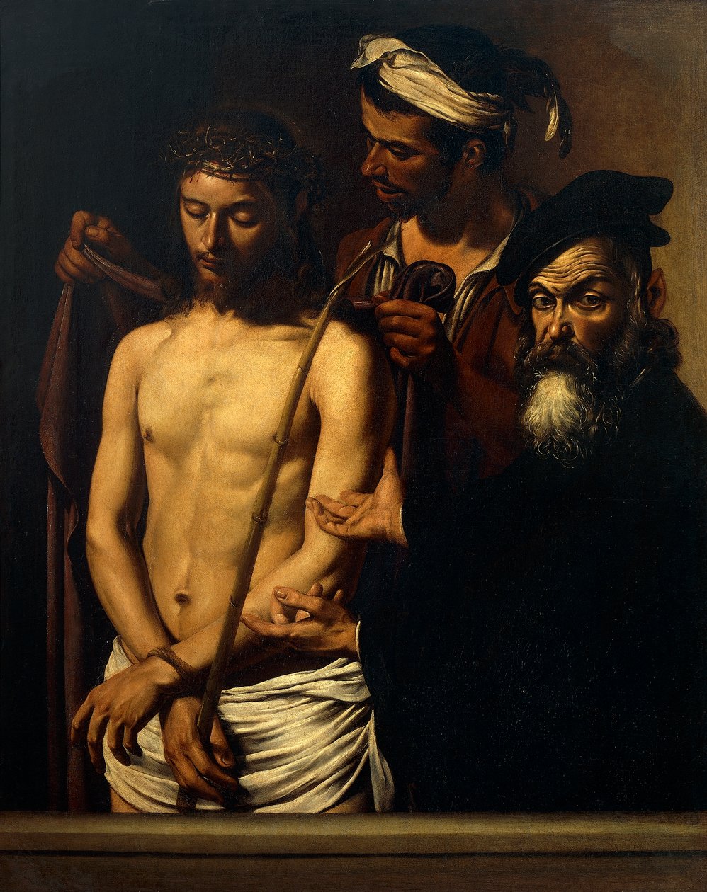 Ecce Homo, ok. 1605 (olej na płótnie) autorstwa Michelangelo Merisi da Caravaggio