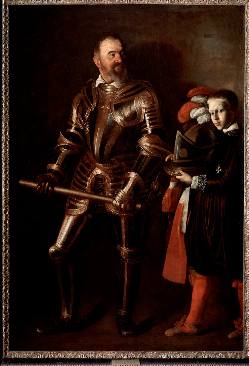 Portret Alof de Wignacourt, Wielkiego Mistrza Zakonu Maltańskiego i jego strona (Painting autorstwa Michelangelo Merisi da Caravaggio