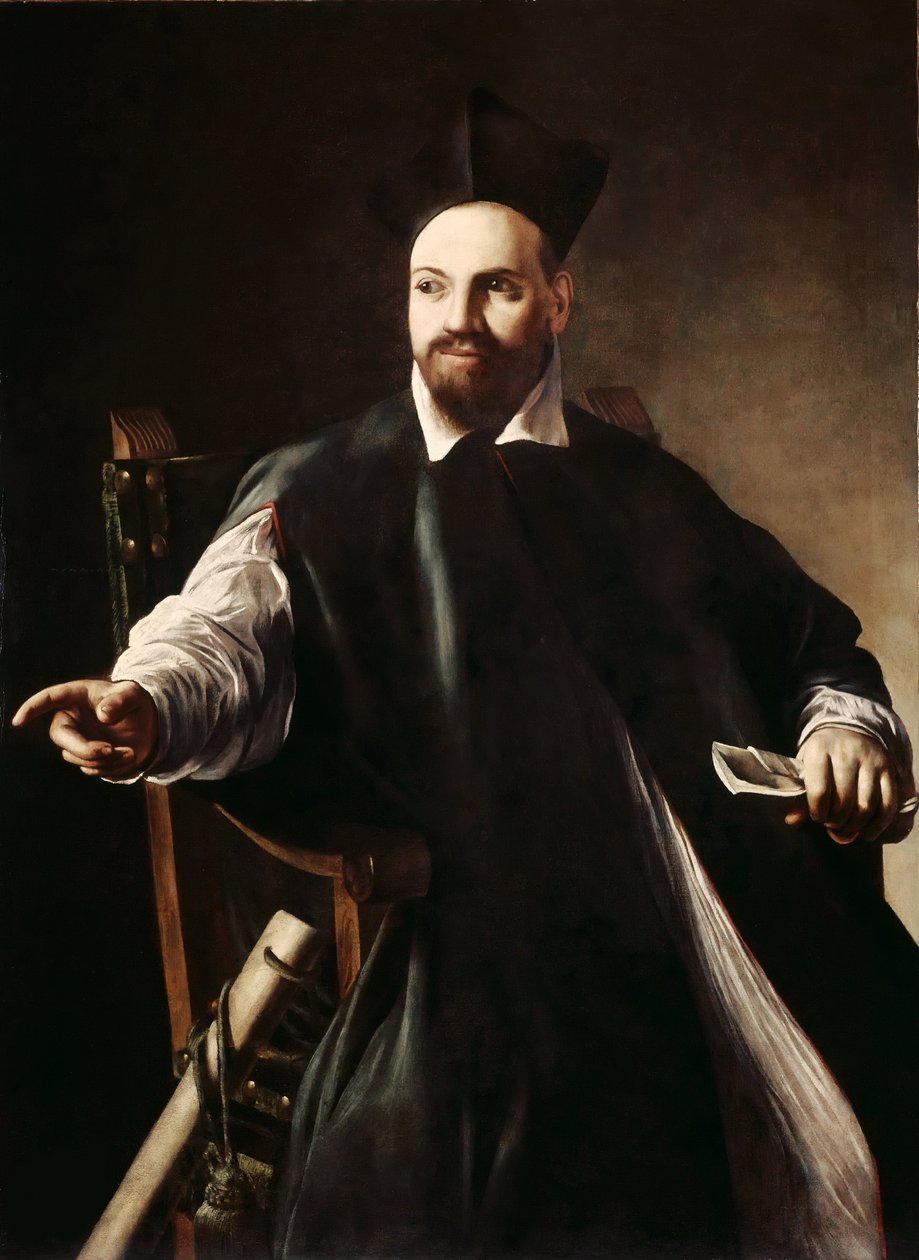 Portret Maffeo Barberiniego autorstwa Caravaggia, Michelangelo (1571-1610). olej na płótnie, ok. 1598, Wymiar: 124x99. Prywatna kolekcja autorstwa Michelangelo Merisi da Caravaggio