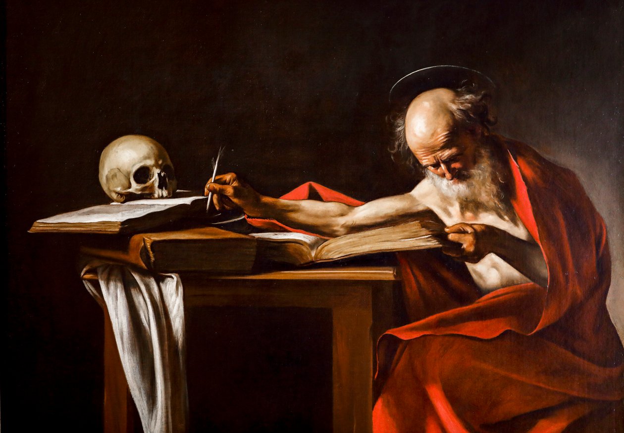 Święty Girolamo 1605 - 1606, olej na płótnie. autorstwa Michelangelo Merisi da Caravaggio