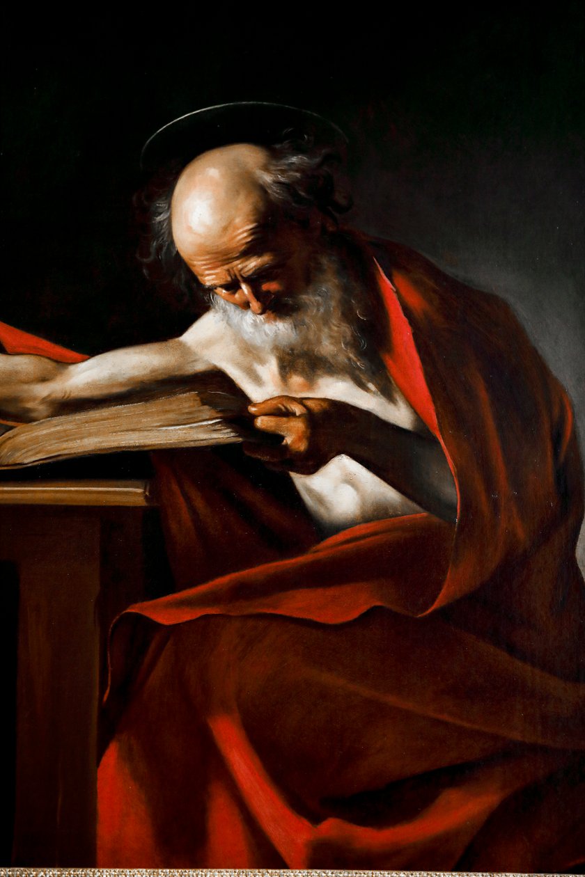 Święty Girolamo 1605 - 1606, olej na płótnie. autorstwa Michelangelo Merisi da Caravaggio