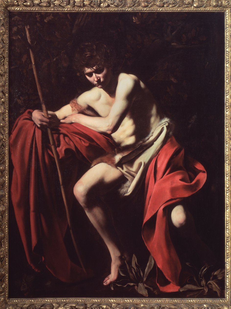 Święty Jan Chrzciciel na pustyni (olej na płótnie) autorstwa Michelangelo Merisi da Caravaggio