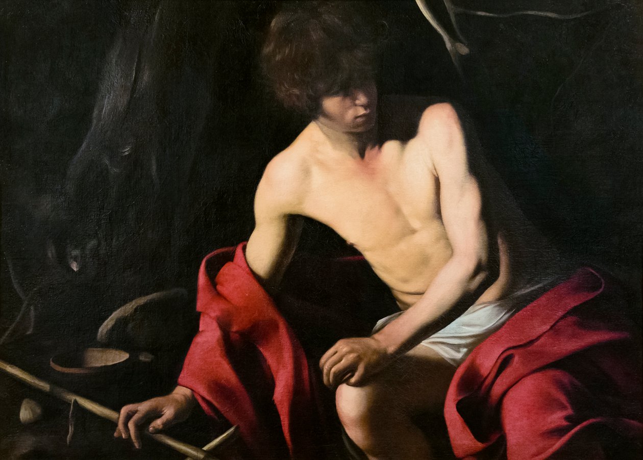 Święty Jan Chrzciciel, ok. 1605 r. (olej na płótnie) autorstwa Michelangelo Merisi da Caravaggio