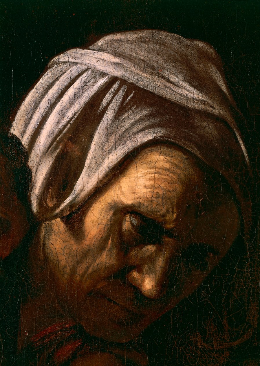 Salome odbierająca głowę św. Jana Chrzciciela, detal 1607-10 (olej & tempera na płótnie) autorstwa Michelangelo Merisi da Caravaggio