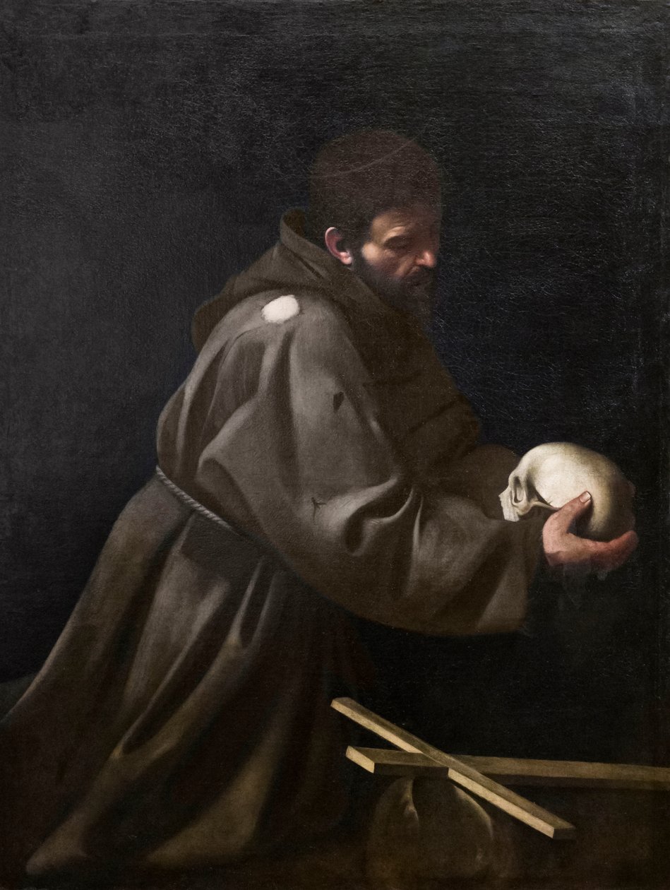 Święty Franciszek w medytacji autorstwa Michelangelo Merisi da Caravaggio