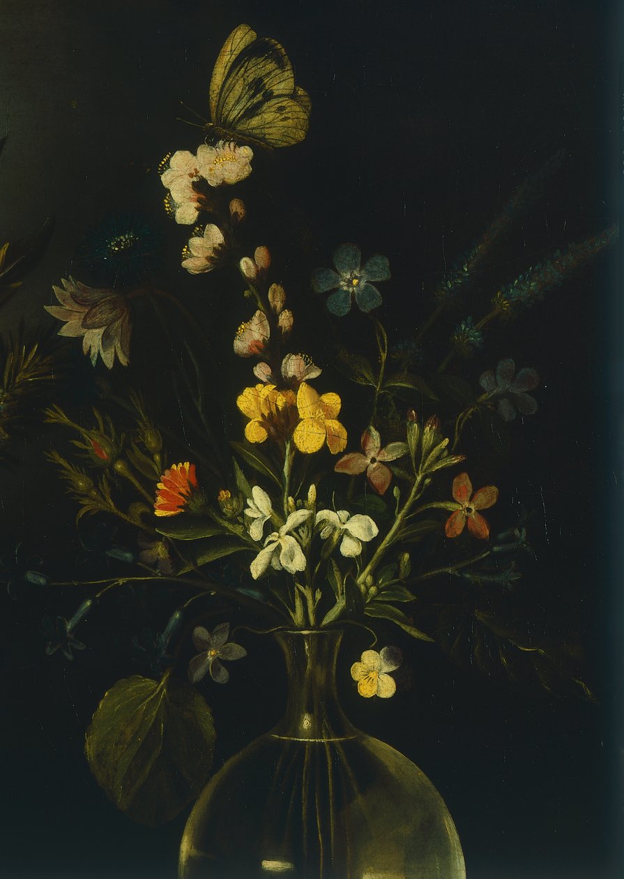 Martwa natura z kwiatami i owocami, autorstwa Master of the Hartford Still Life, ok. 1600-10 (olej na płótnie) autorstwa Michelangelo Merisi da Caravaggio