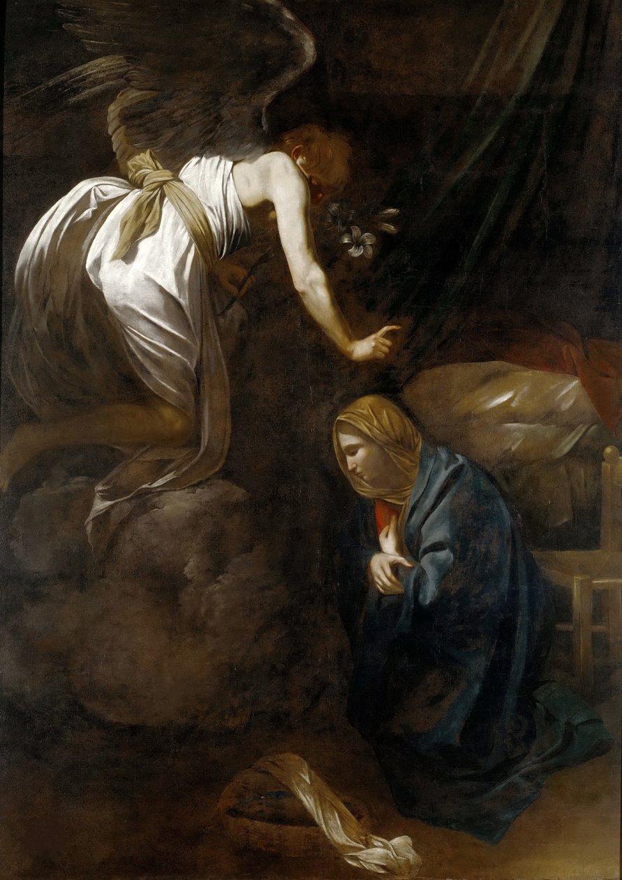 Zwiastowanie, ok. 1608-1610 (olej na płótnie) autorstwa Michelangelo Merisi da Caravaggio