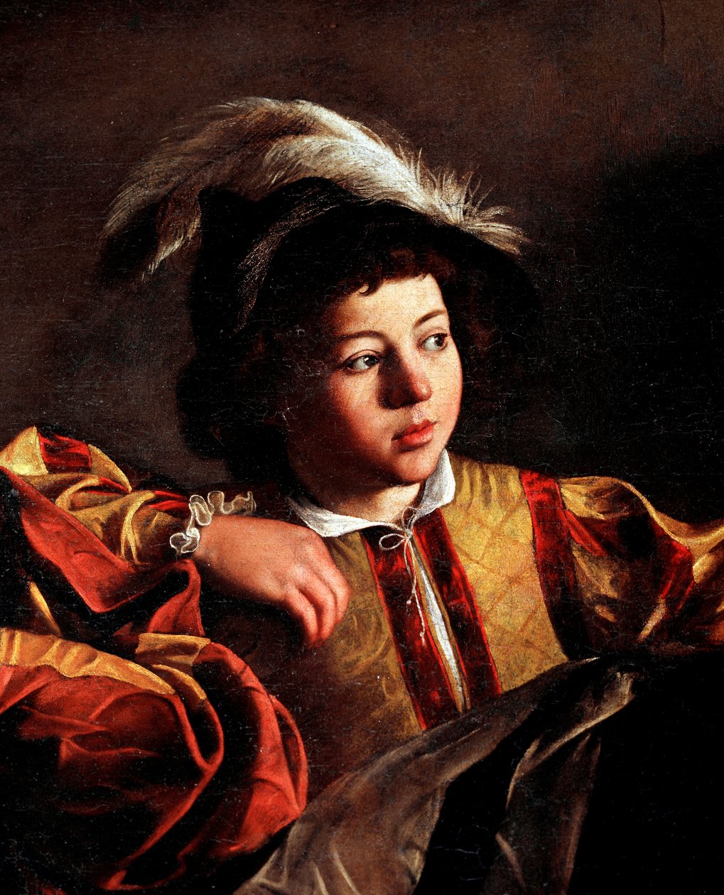 Powołanie św Mateusza, detal (olej na płótnie) autorstwa Michelangelo Merisi da Caravaggio