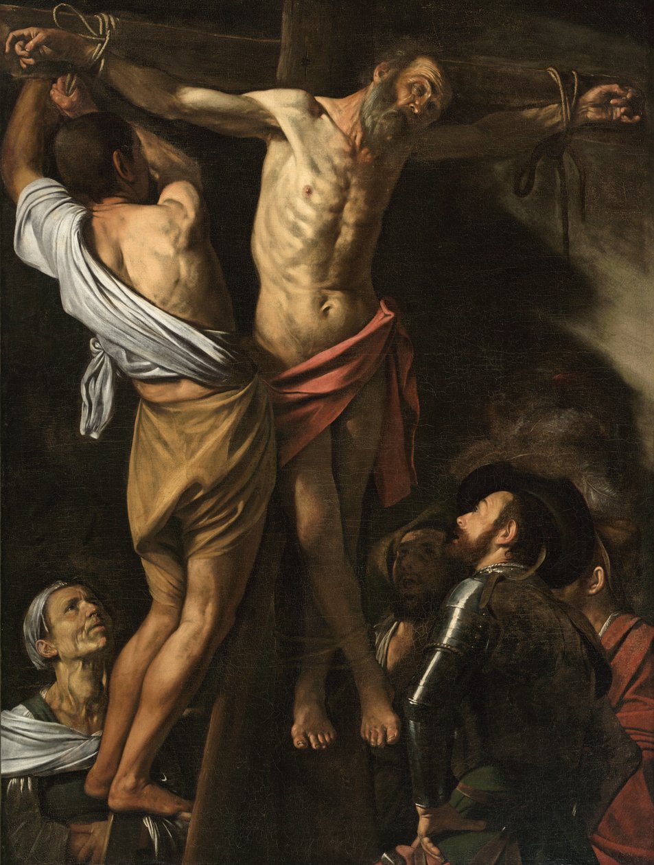 Ukrzyżowanie św. Andrzeja, 1606-07 autorstwa Michelangelo Merisi da Caravaggio