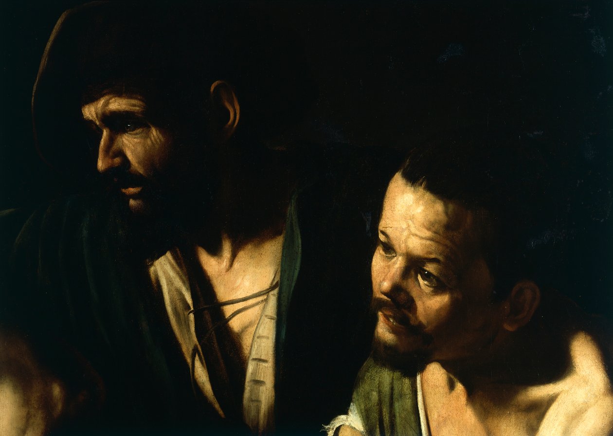 Biczowanie Chrystusa, detal, ok. 1606 (olej na płótnie) autorstwa Michelangelo Merisi da Caravaggio