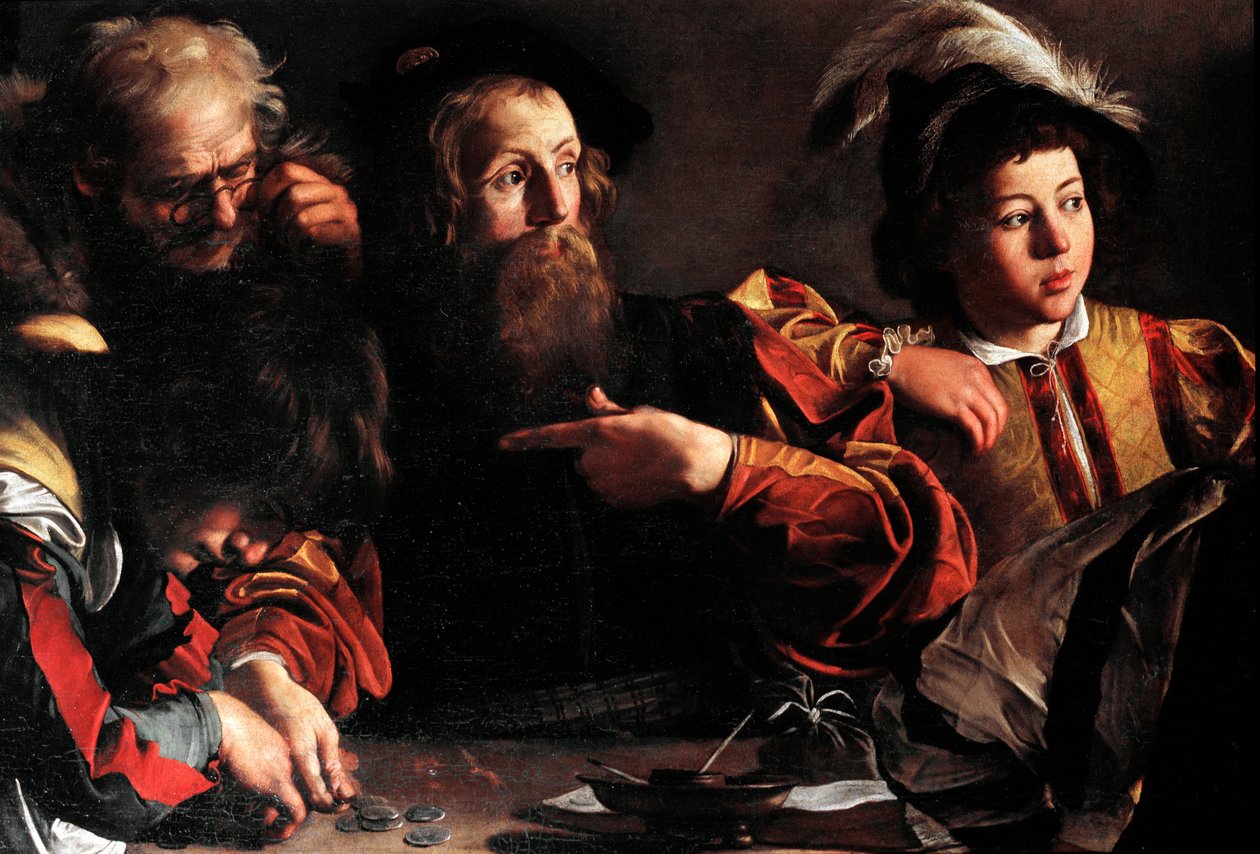 Powołanie św. Mateusza autorstwa Michelangelo Merisi da Caravaggio